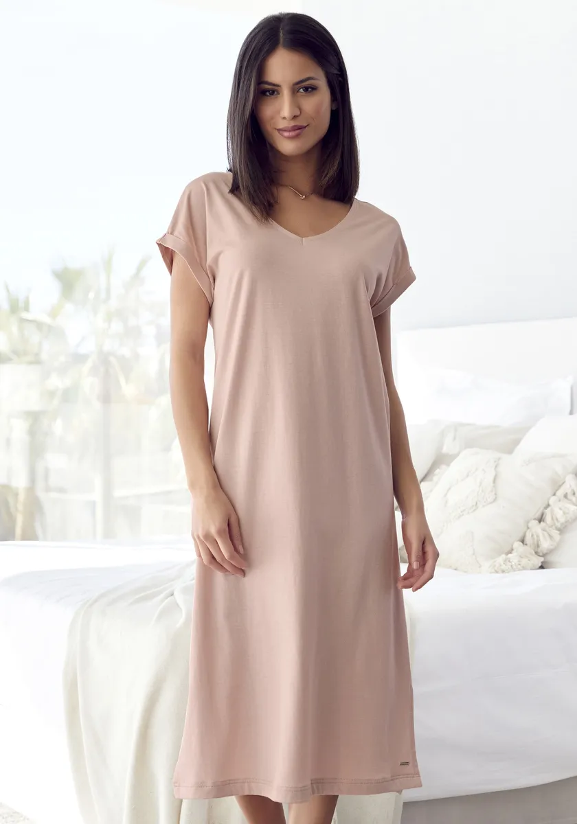 LASCANA ночная рубашка с разрезами по бокам, розовый
LASCANA ночная рубашка с разрезами по бокам, розовый