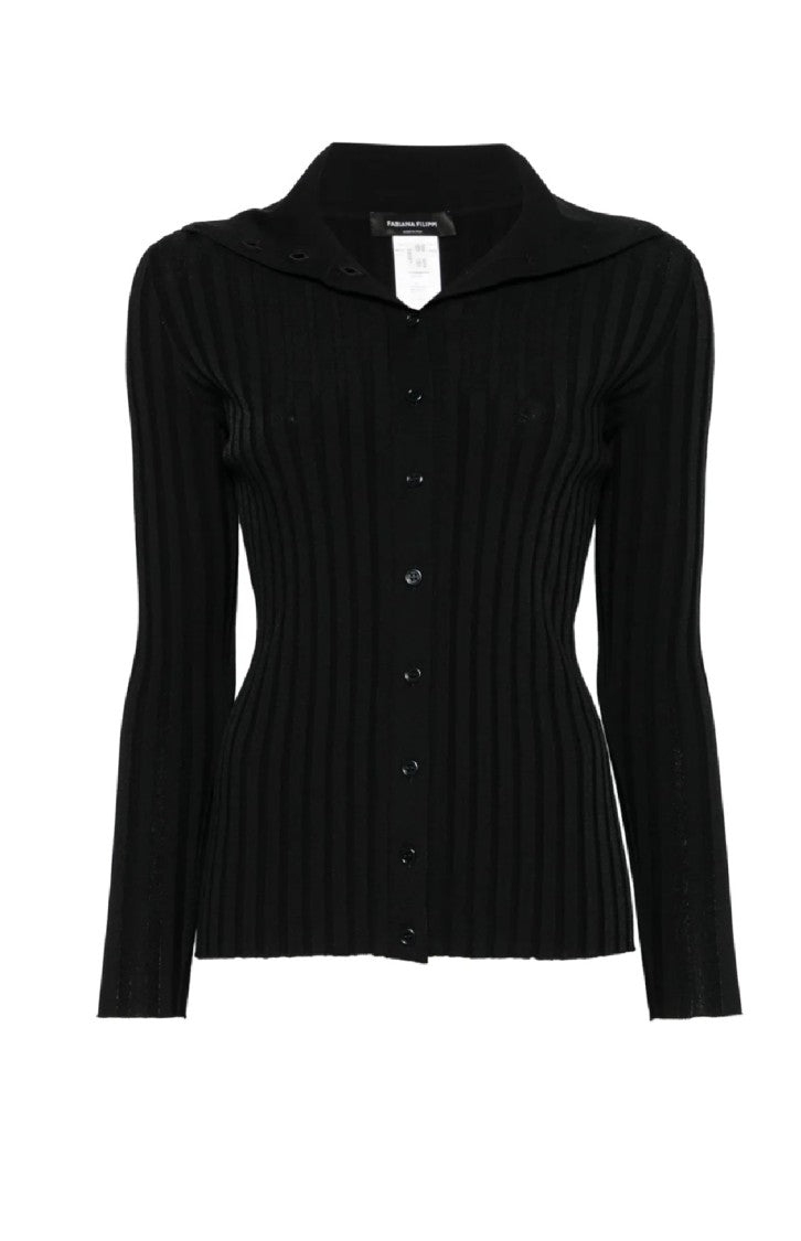 Облегающий ребристый топ с высоким воротником Fabiana Filippi, черный
Облегающий ребристый топ с высоким воротником Fabiana Filippi, черный