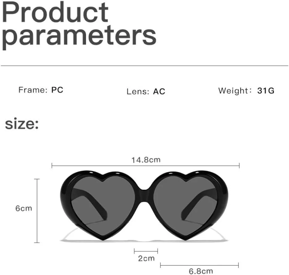 Солнцезащитные очки MUTYNE в форме сердца для женщин, солнцезащитные очки с сердечками, винтажные очки для вечеринок, защита от УФ-излучения UV400. Аксессуары, Pink
Солнцезащитные очки MUTYNE в форме сердца для женщин, солнцезащитные очки с сердечками, винтажные очки для вечеринок, защита от УФ-излучения UV400. Аксессуары, Pink