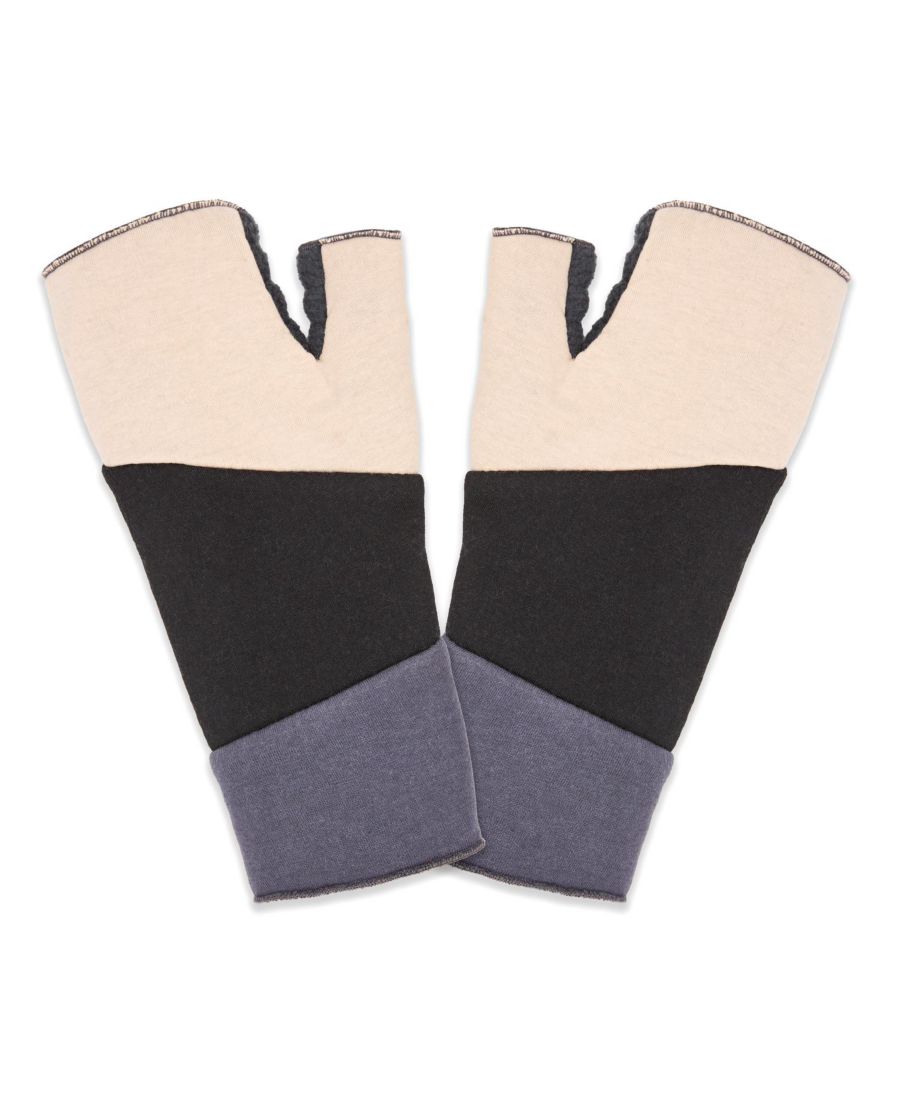 Женские перчатки без пальцев ручной работы из флиса с цветными блоками Feelgoodz, Sesame
Женские перчатки без пальцев ручной работы из флиса с цветными блоками Feelgoodz, Sesame