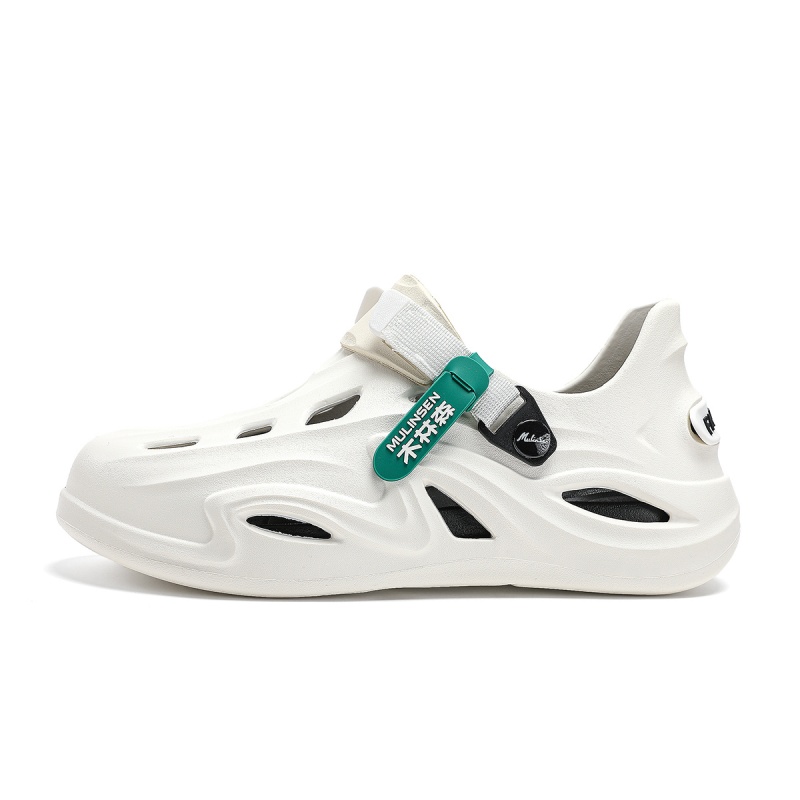 Mulinsen Летние прохладные и модные пляжные сандалии-кроксы для мужчин с мягкой упругой, плюшевой и пружинящей текстурой - белые, цвет White
Mulinsen Летние прохладные и модные пляжные сандалии-кроксы для мужчин с мягкой упругой, плюшевой и пружинящей текстурой - белые, цвет White