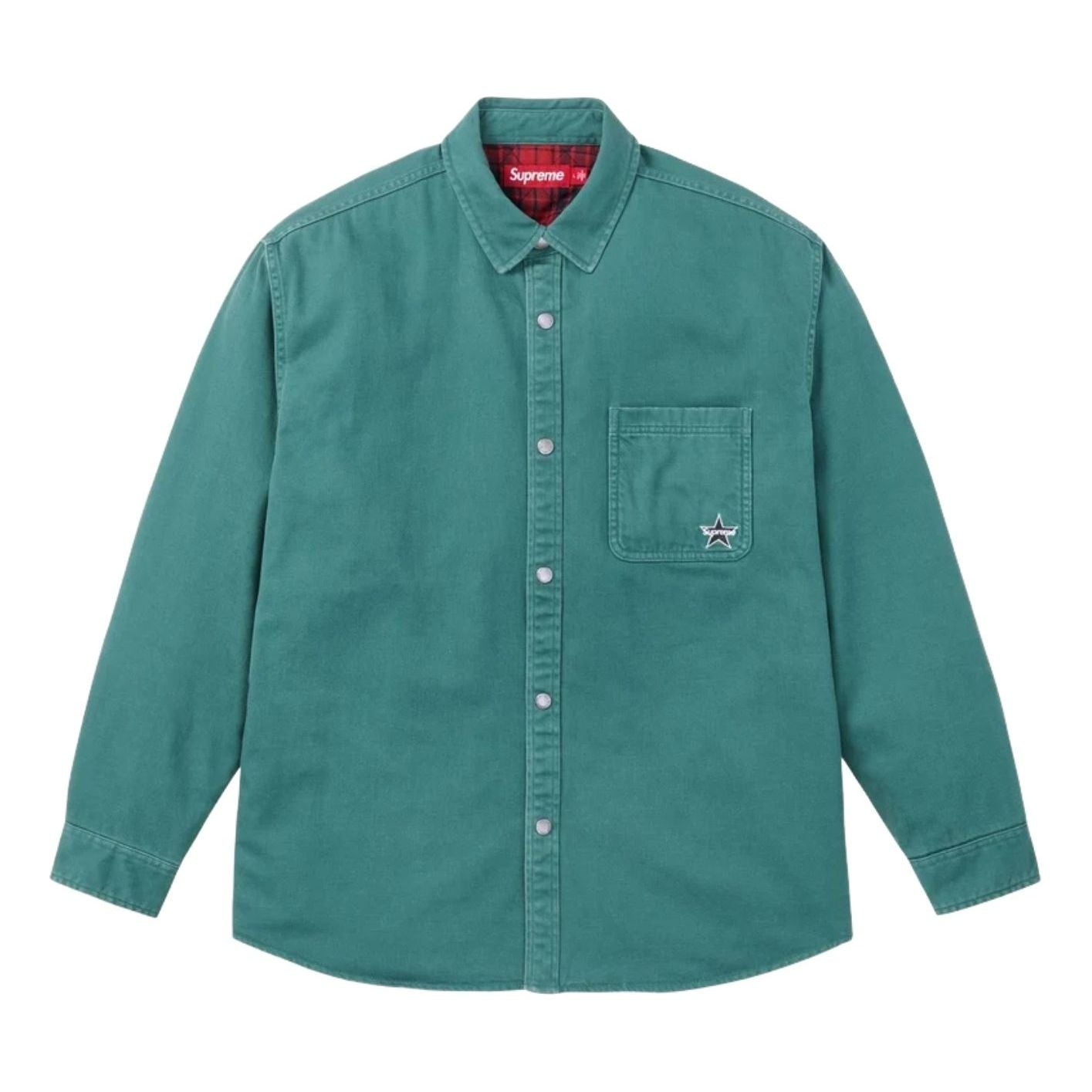 Рубашка Supreme FW25 из стеганого денима на кнопках, цвет «пыльно-бирюзовый»
Рубашка Supreme FW25 из стеганого денима на кнопках, цвет «пыльно-бирюзовый»