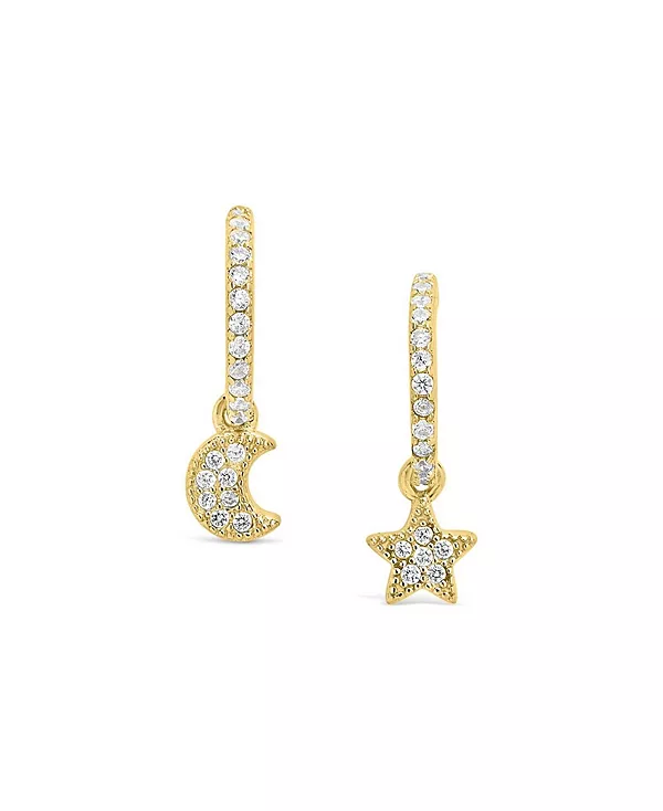 Женские микро-серьги-кольца из стерлингового серебра с луной и звездой, позолоченные кубическим цирконием Sterling Forever, gold-tone
Женские микро-серьги-кольца из стерлингового серебра с луной и звездой, позолоченные кубическим цирконием Sterling Forever, gold-tone