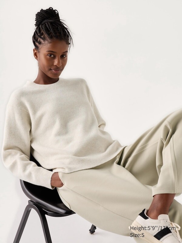 Джемпер с круглым вырезом из пряжи Soufflé Uniqlo, белый
Джемпер с круглым вырезом из пряжи Soufflé Uniqlo, белый