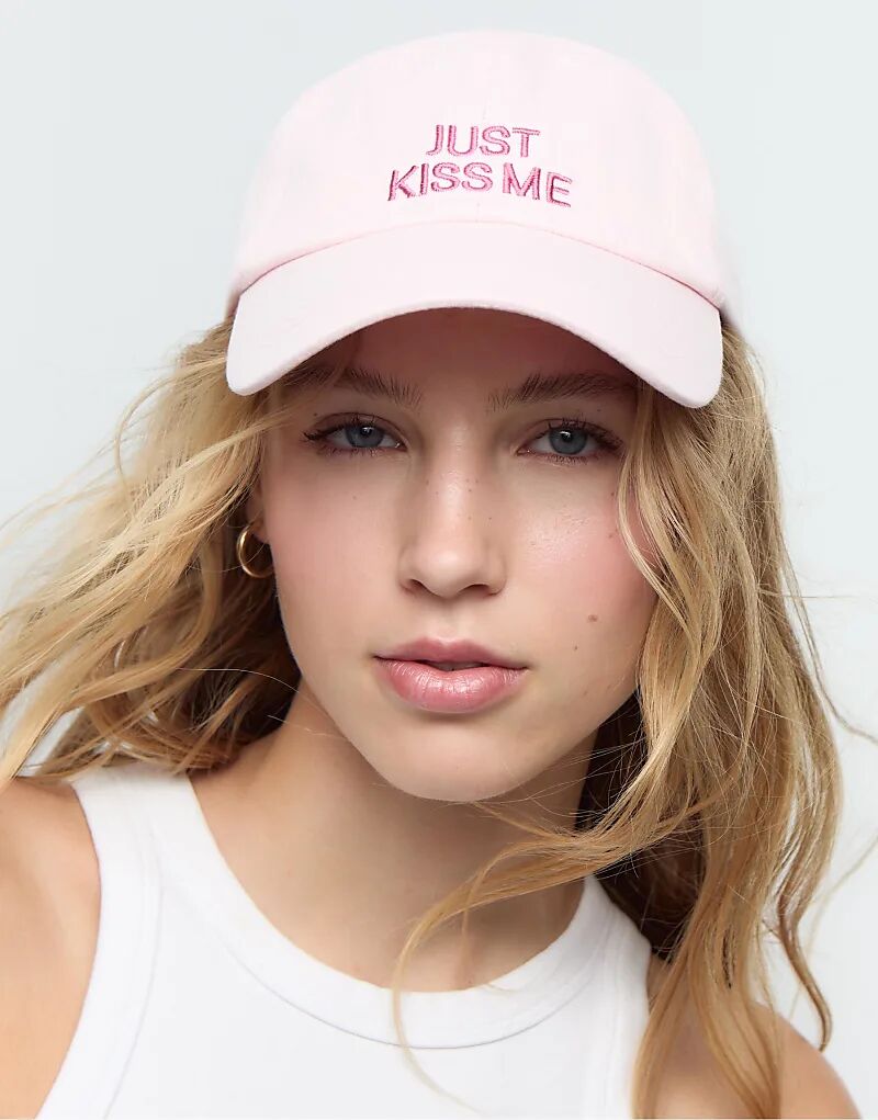 Кепка Stradivarius Slogan пастельно-розового цвета
Кепка Stradivarius Slogan пастельно-розового цвета