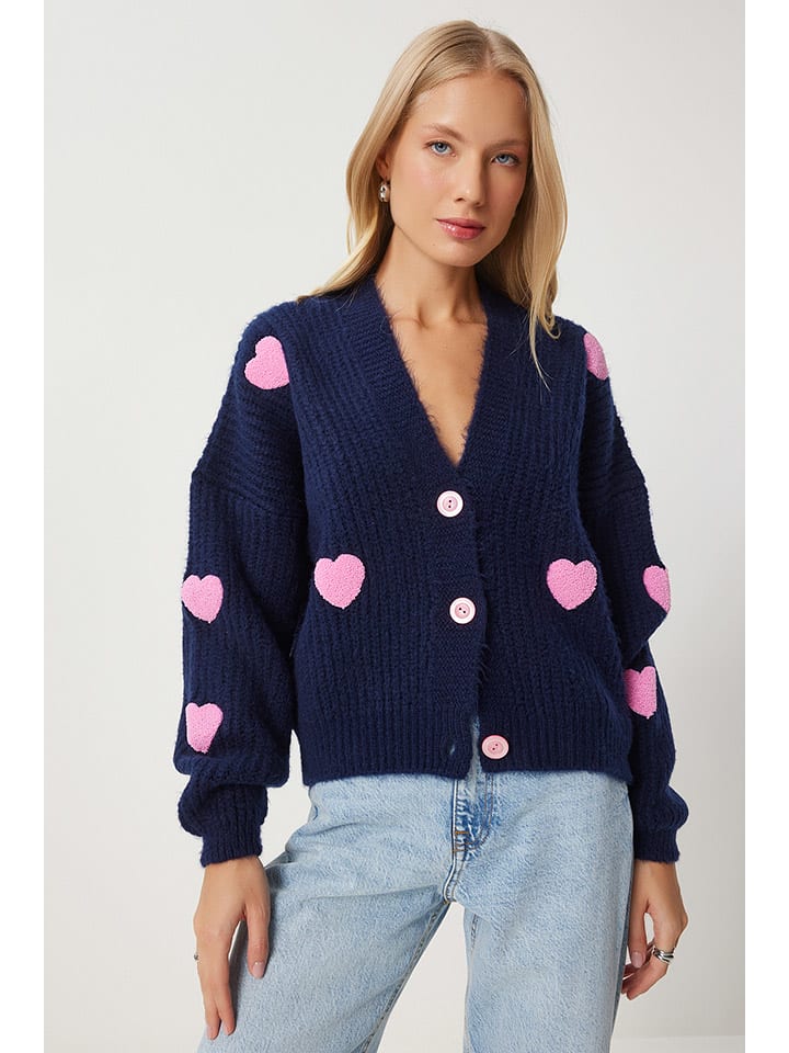 Happiness Istanbul Кардиган темно-синего/розового цвета
Happiness Istanbul Кардиган темно-синего/розового цвета