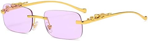 Винтажные солнцезащитные очки без оправы для женщин и мужчин, для путешествий и вождения, с металлическим рисунком головы леопарда, защита от ультрафиолета UV400 MTZJH, Gold Purple
Винтажные солнцезащитные очки без оправы для женщин и мужчин, для путешествий и вождения, с металлическим рисунком головы леопарда, защита от ультрафиолета UV400 MTZJH, Gold Purple