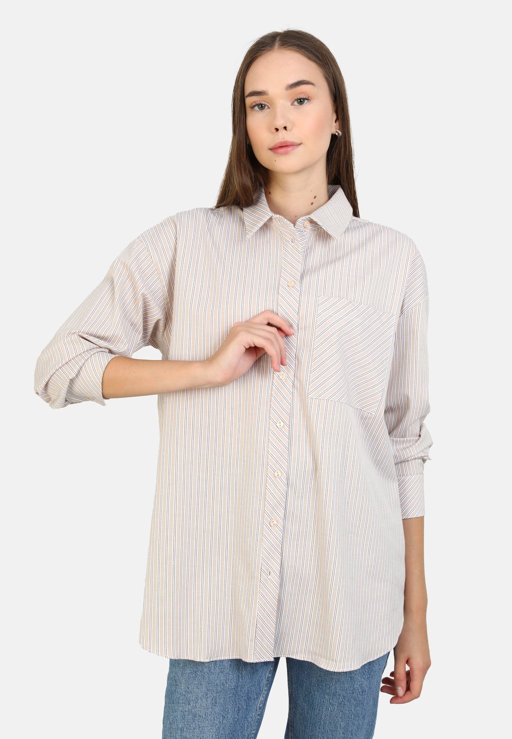 Блузка на пуговицах BENIN Modanisa, бежевый
Блузка на пуговицах BENIN Modanisa, бежевый