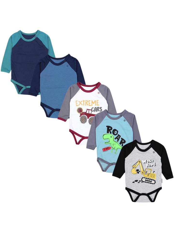 TupTam Детские боди с длинными рукавами для мальчиков, комплект из 5 штук, сине-серый цвет
TupTam Детские боди с длинными рукавами для мальчиков, комплект из 5 штук, сине-серый цвет