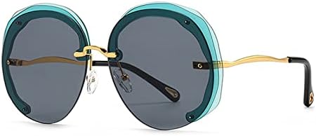 Модные большие круглые солнцезащитные очки без оправы для женщин, линзы с градиентом, защита от УФ-излучения UV400, трендовые солнцезащитные очки для мужчин MTZJH, Cyan Gray
Модные большие круглые солнцезащитные очки без оправы для женщин, линзы с градиентом, защита от УФ-излучения UV400, трендовые солнцезащитные очки для мужчин MTZJH, Cyan Gray