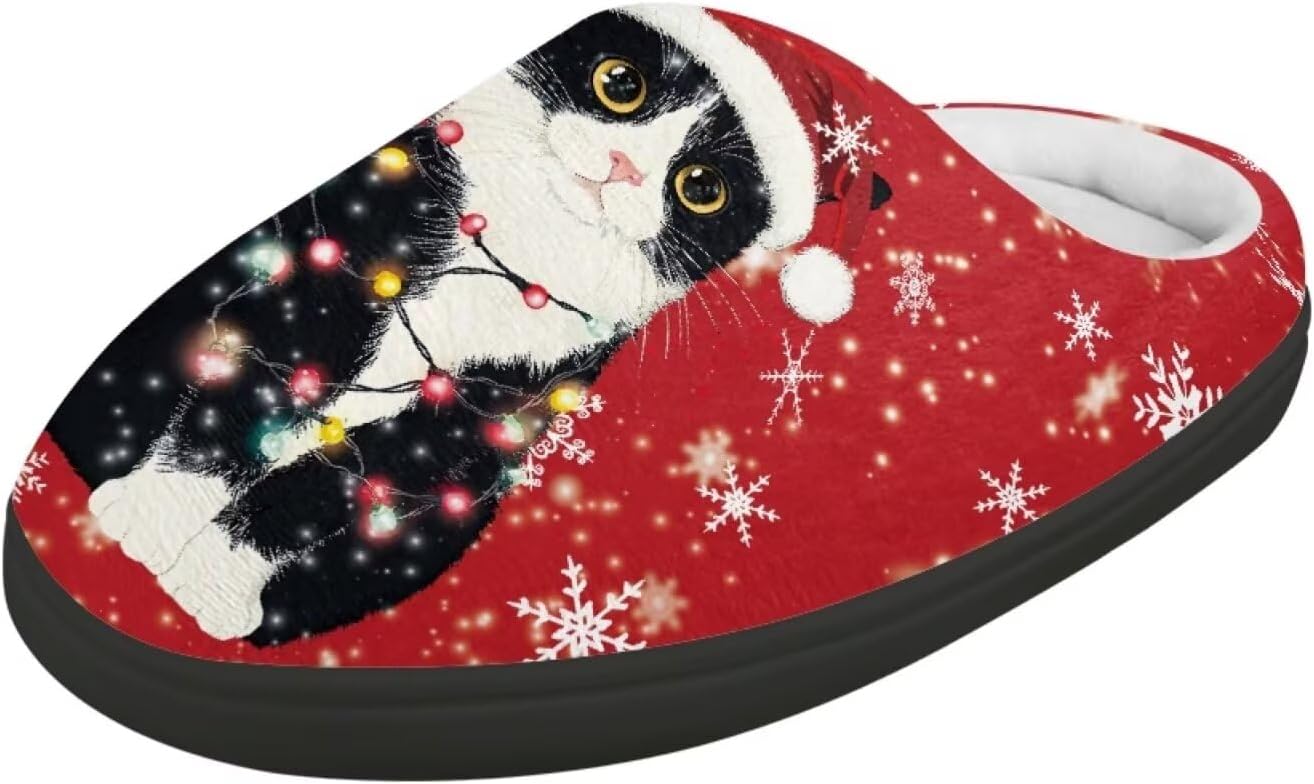 POLERO Милые тапочки для детей, девочек, зимние теплые домашние тапочки, детские тапочки для мальчиков, Xmas Cat Snowflakes
POLERO Милые тапочки для детей, девочек, зимние теплые домашние тапочки, детские тапочки для мальчиков, Xmas Cat Snowflakes