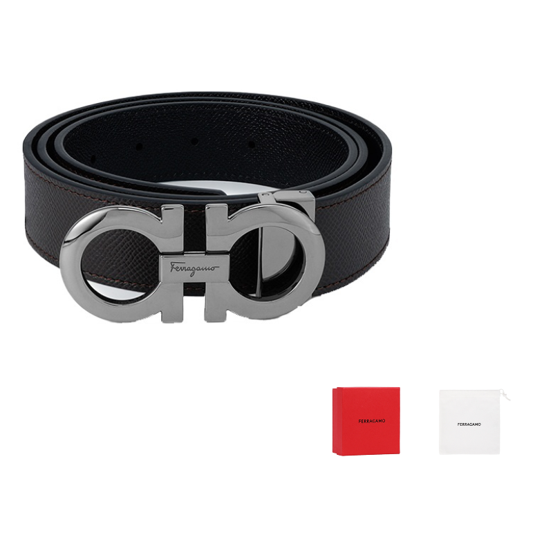 Ferragamo Кожаный ремень из коровьей кожи для мужчин черный/кофе шириной 3,5 см
Ferragamo Кожаный ремень из коровьей кожи для мужчин черный/кофе шириной 3,5 см