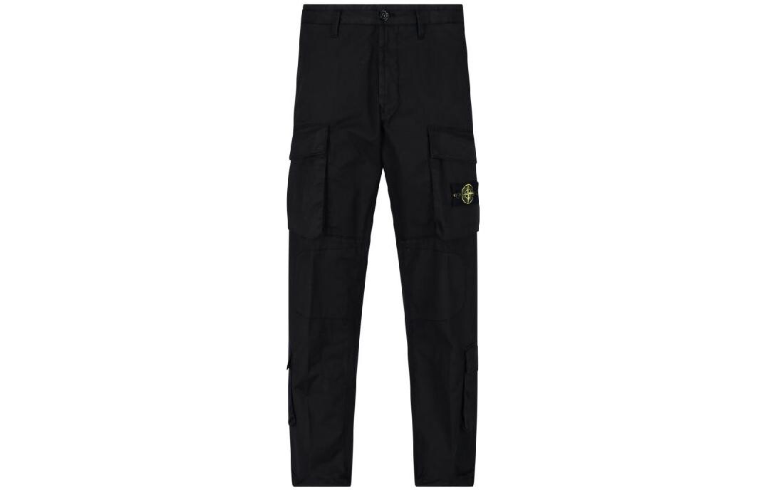 Брюки мужские Stone Island с карманами на штанинах, черный 
Брюки мужские Stone Island с карманами на штанинах, черный