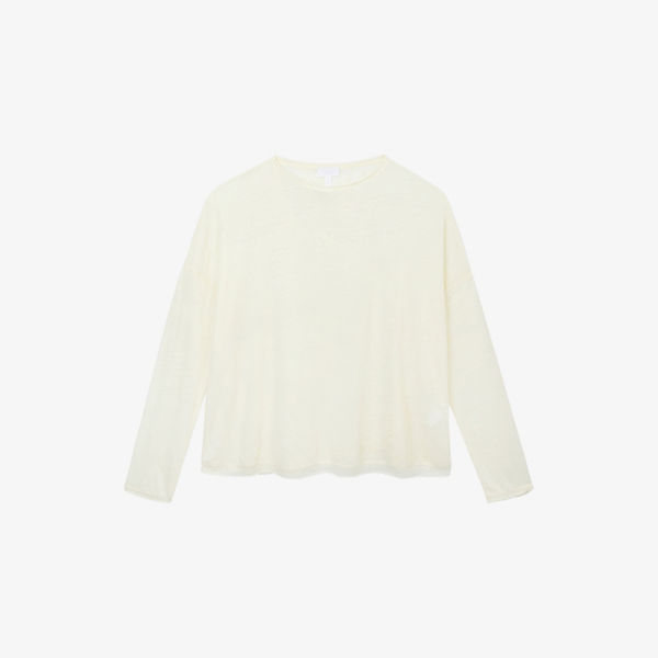 Длинный топ с драпировкой из льняного джерси с длинными рукавами The White Company, цвет lemon
Длинный топ с драпировкой из льняного джерси с длинными рукавами The White Company, цвет lemon