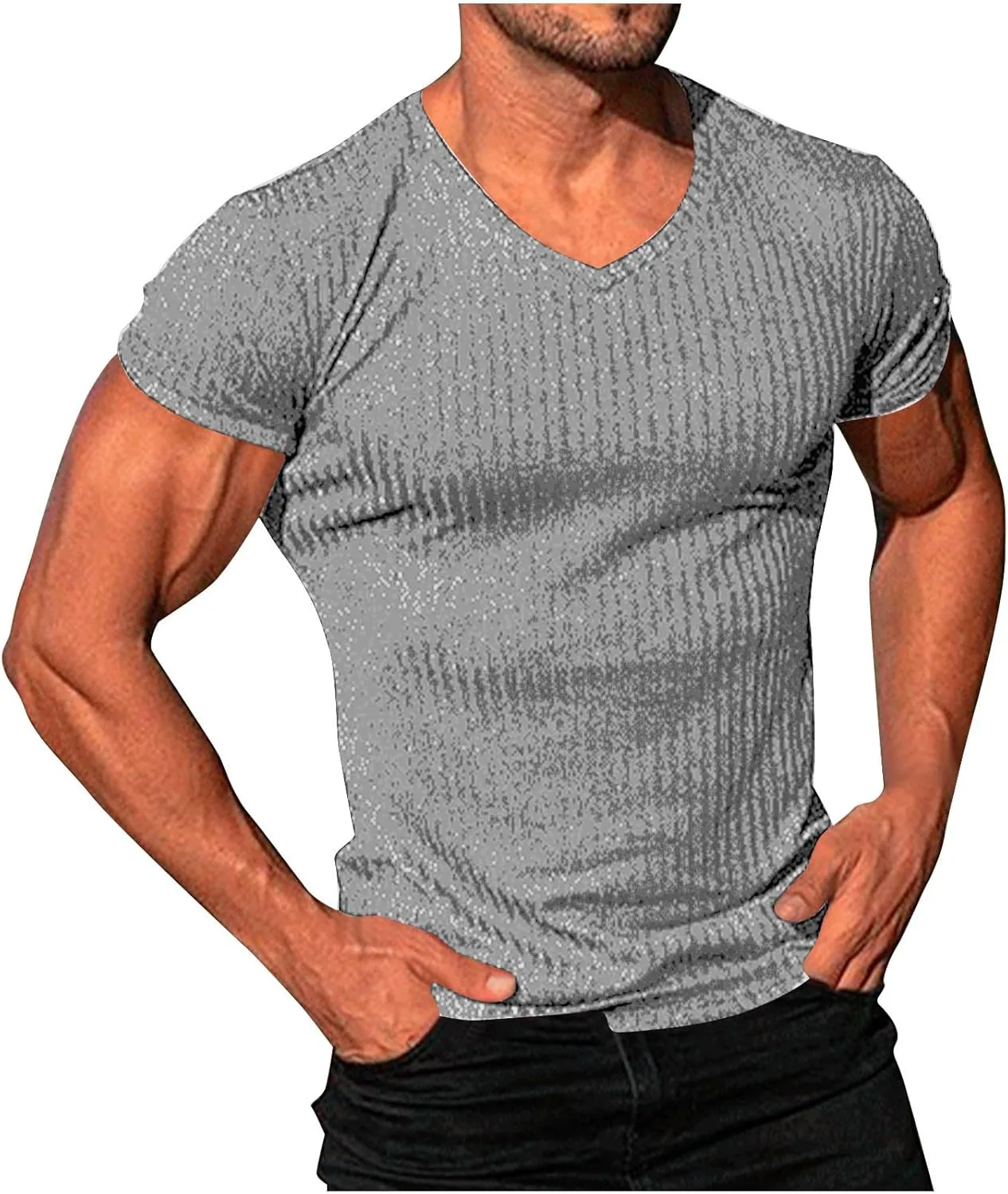 Мужская футболка V-образным вырезом Slim Fit
Мужская футболка V-образным вырезом Slim Fit