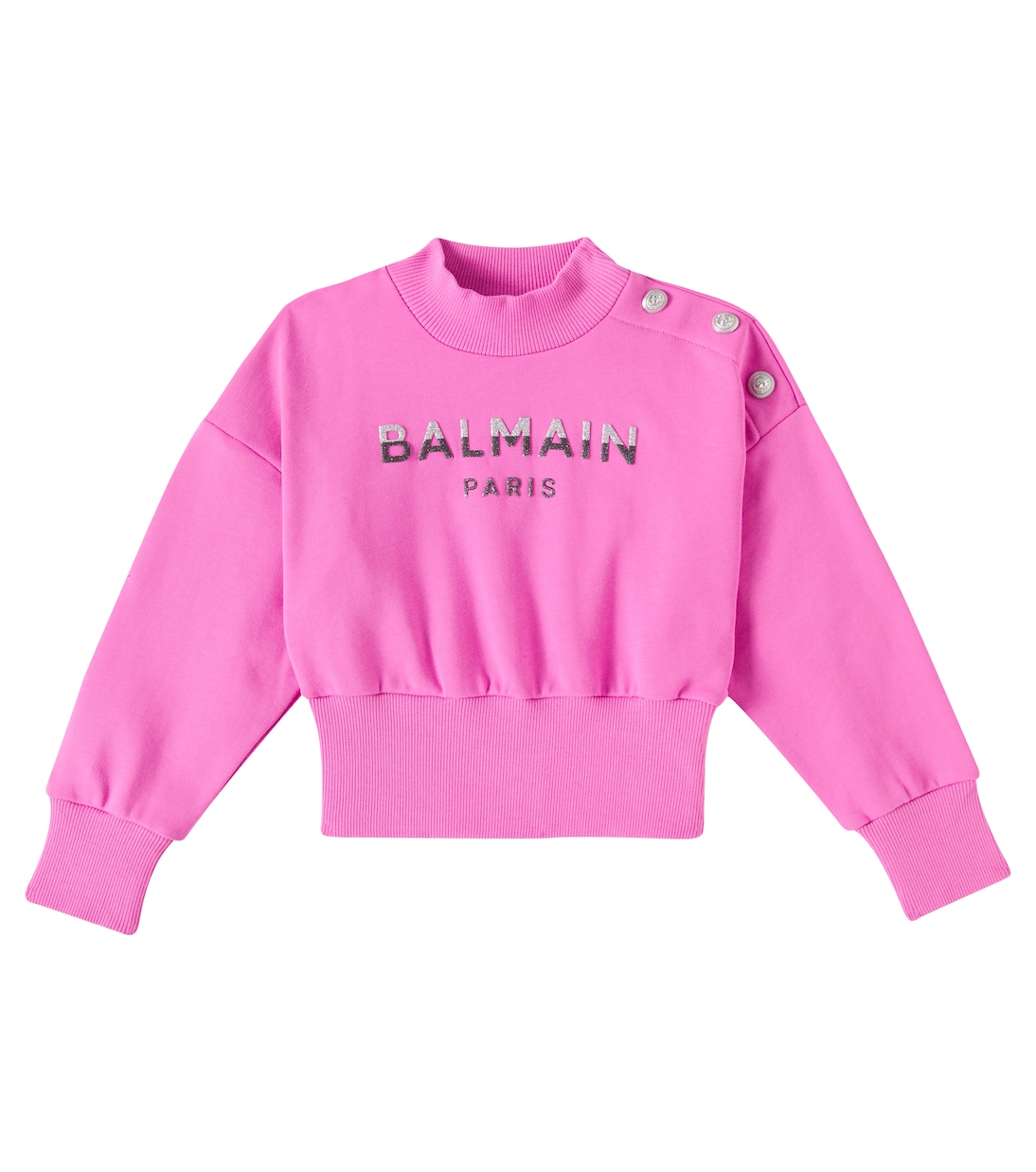 Толстовка из хлопкового флиса с логотипом Balmain Kids, Fuschia
Толстовка из хлопкового флиса с логотипом Balmain Kids, Fuschia