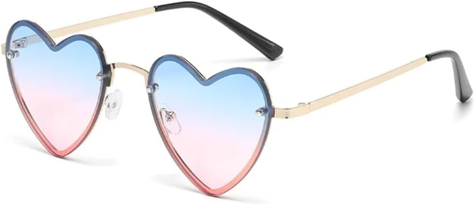 Солнцезащитные очки с защитой UV400 | Без оправы, металлические линзы в форме сердца с градиентом | Для женщин и мужчин, для занятий спортом на открытом воздухе и вождения DSVIGF, Gold-pinkblue
Солнцезащитные очки с защитой UV400 | Без оправы, металлические линзы в форме сердца с градиентом | Для женщин и мужчин, для занятий спортом на открытом воздухе и вождения DSVIGF, Gold-pinkblue