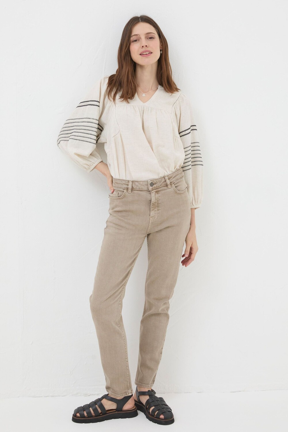 Джинсы с толстым лицом Chesham Girlfriend Fat Face, бежевый
Джинсы с толстым лицом Chesham Girlfriend Fat Face, бежевый