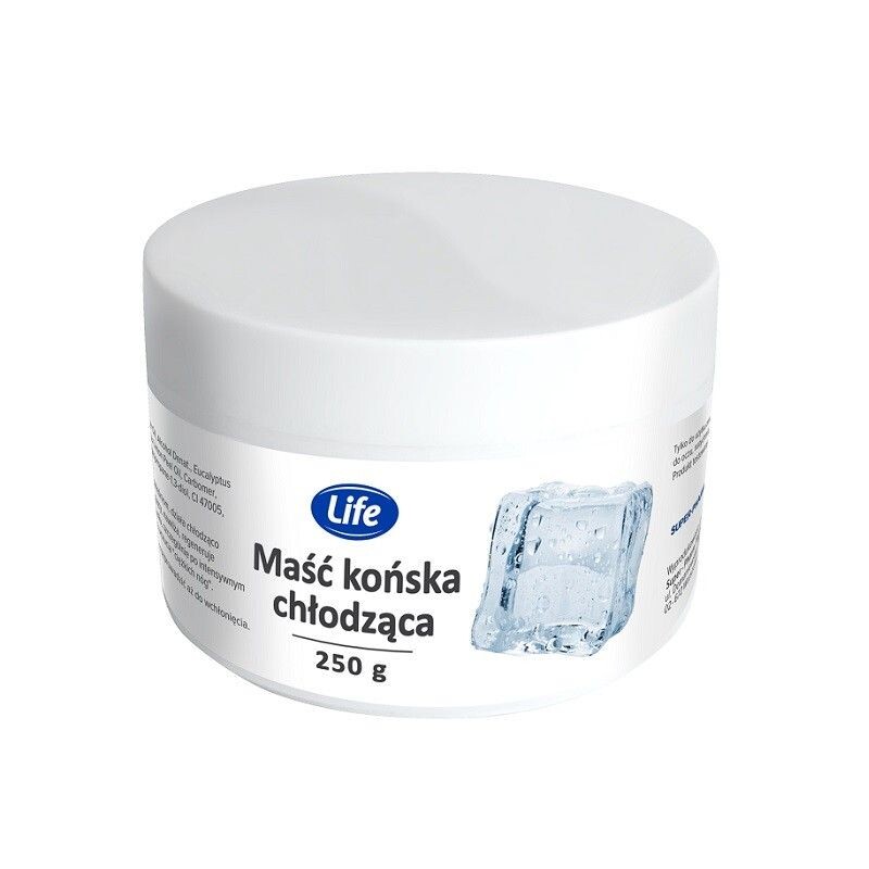 Мазь Life Końska Chłodząca, 250 g
Мазь Life Końska Chłodząca, 250 g