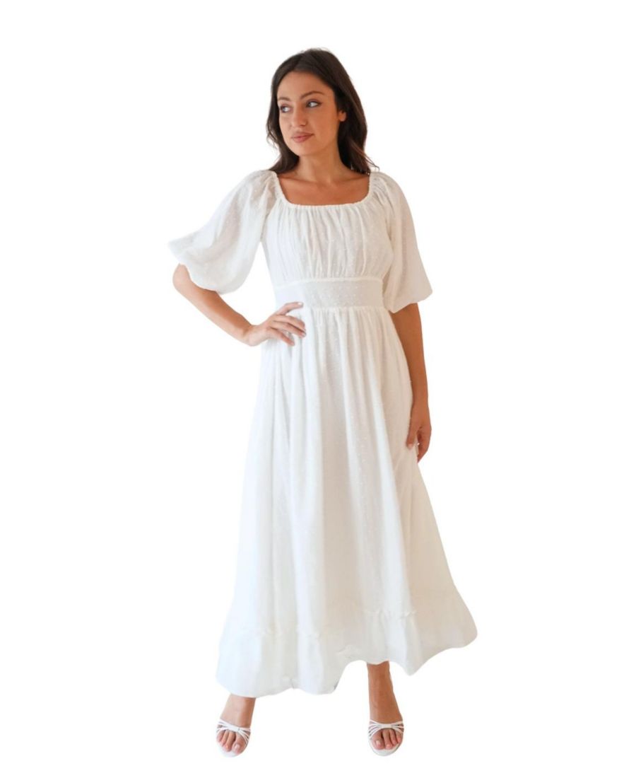 Женское хлопковое платье Ива длиной до щиколотки, белое Paneros Clothing, White
Женское хлопковое платье Ива длиной до щиколотки, белое Paneros Clothing, White