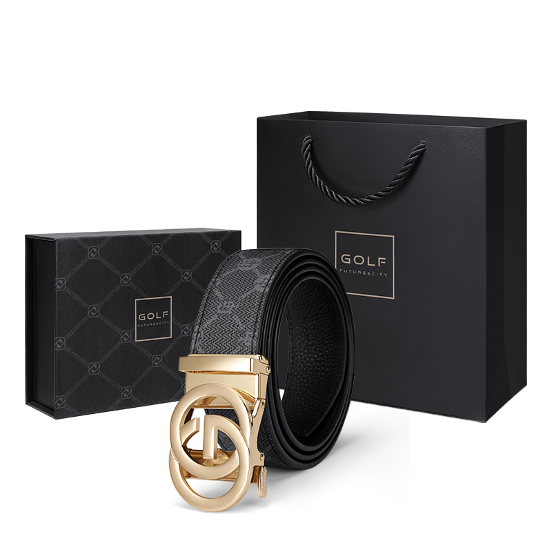 GOLF Ремень из натуральной кожи с автоматической пряжкой, Gold Style 3 (Upgraded Box)
GOLF Ремень из натуральной кожи с автоматической пряжкой, Gold Style 3 (Upgraded Box)