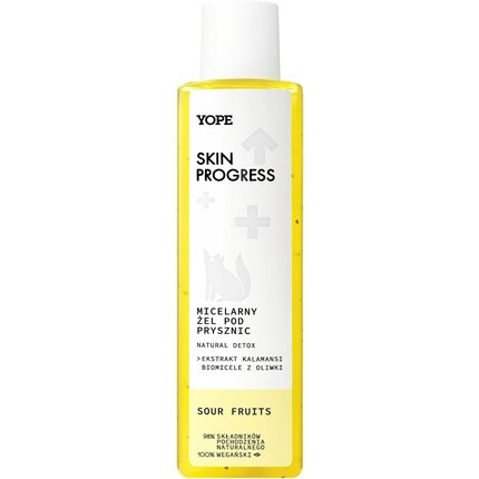 YOPE Мицеллярный гель для душа разглаживающий и увлажняющий, натуральный детокс, кислые фрукты, 200 мл
YOPE Мицеллярный гель для душа разглаживающий и увлажняющий, натуральный детокс, кислые фрукты, 200 мл