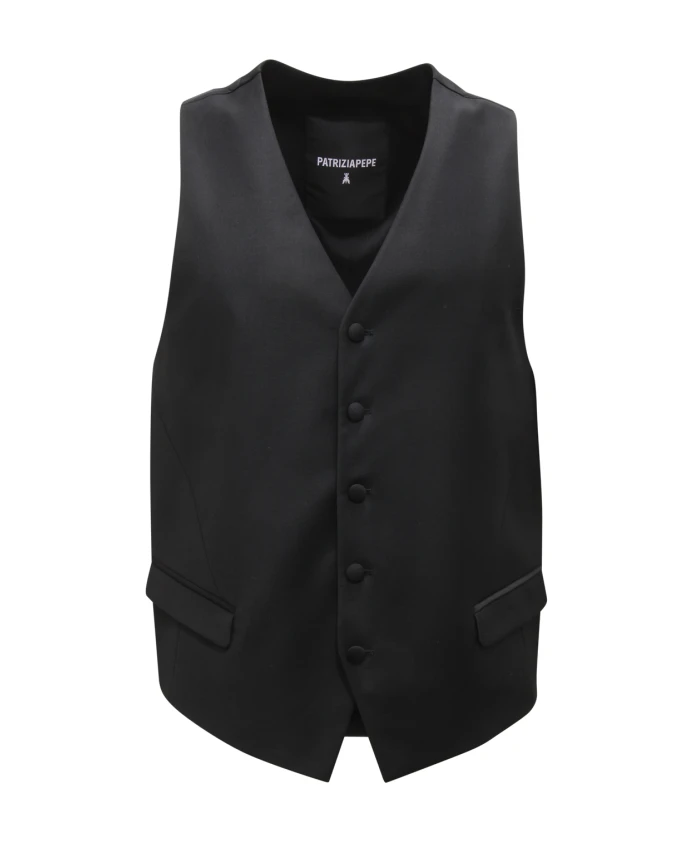 Жилет из итальянской шерстяной смеси Patrizia Pepe, черный
Жилет из итальянской шерстяной смеси Patrizia Pepe, черный