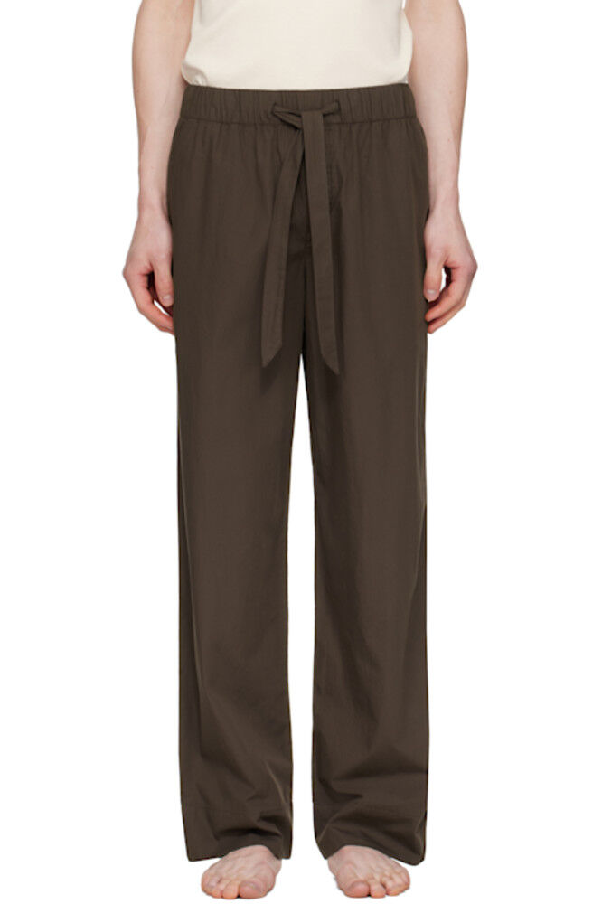 Пижамные штаны из коричневого поплина Tekla
Пижамные штаны из коричневого поплина Tekla