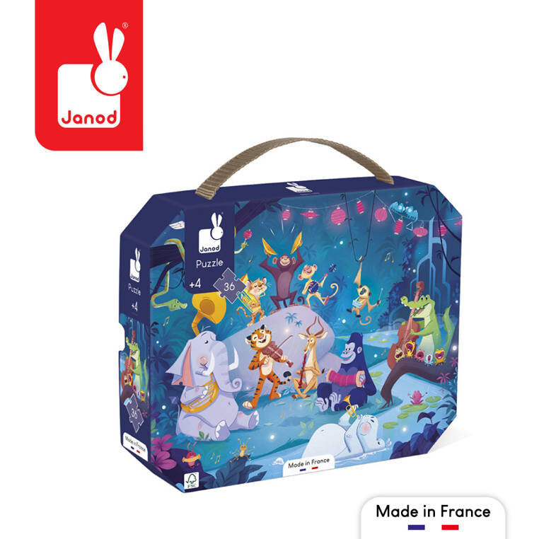 Янод, пазл, в чемодане Летний фестиваль, 36 шт. Janod 
Янод, пазл, в чемодане Летний фестиваль, 36 шт. Janod