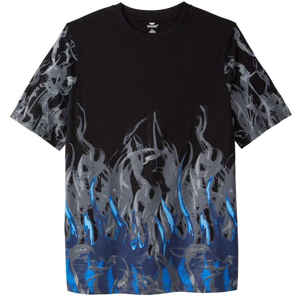 Мужская футболка Kingsize с графическим рисунком большого и высокого размера Easy Style KingSize, цвет Blue Flames
Мужская футболка Kingsize с графическим рисунком большого и высокого размера Easy Style KingSize, цвет Blue Flames
