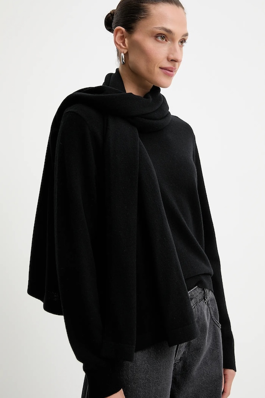 Свитер из мериносовой шерсти с шалью Answear.Lab, черный
Свитер из мериносовой шерсти с шалью Answear.Lab, черный