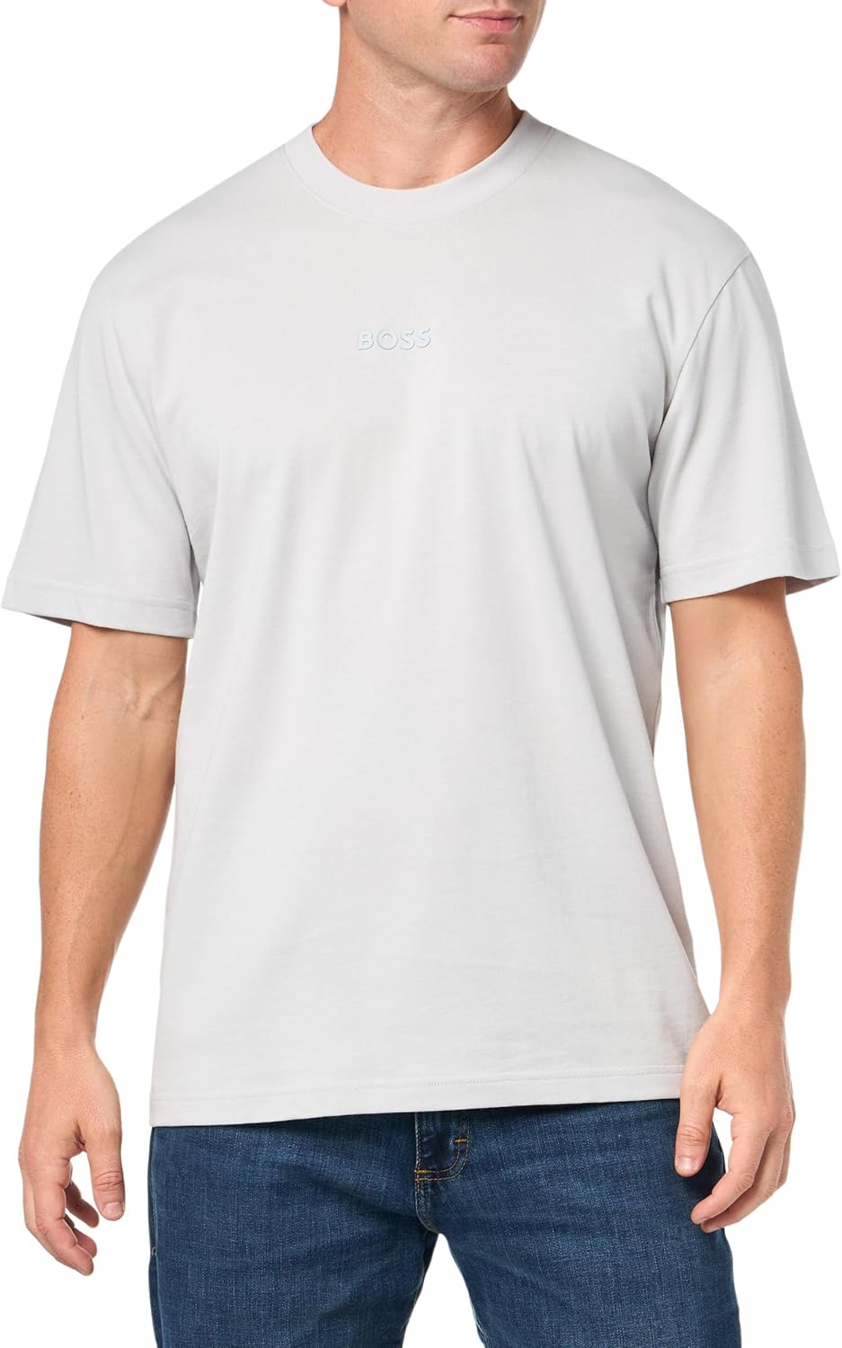 Мужская хлопковая футболка BOSS Tonal Center Logo, High Rise Grey, Серый, Мужская хлопковая футболка BOSS Tonal Center Logo, High Rise Grey
Мужская хлопковая футболка BOSS Tonal Center Logo, High Rise Grey, Серый, Мужская хлопковая футболка BOSS Tonal Center Logo, High Rise Grey