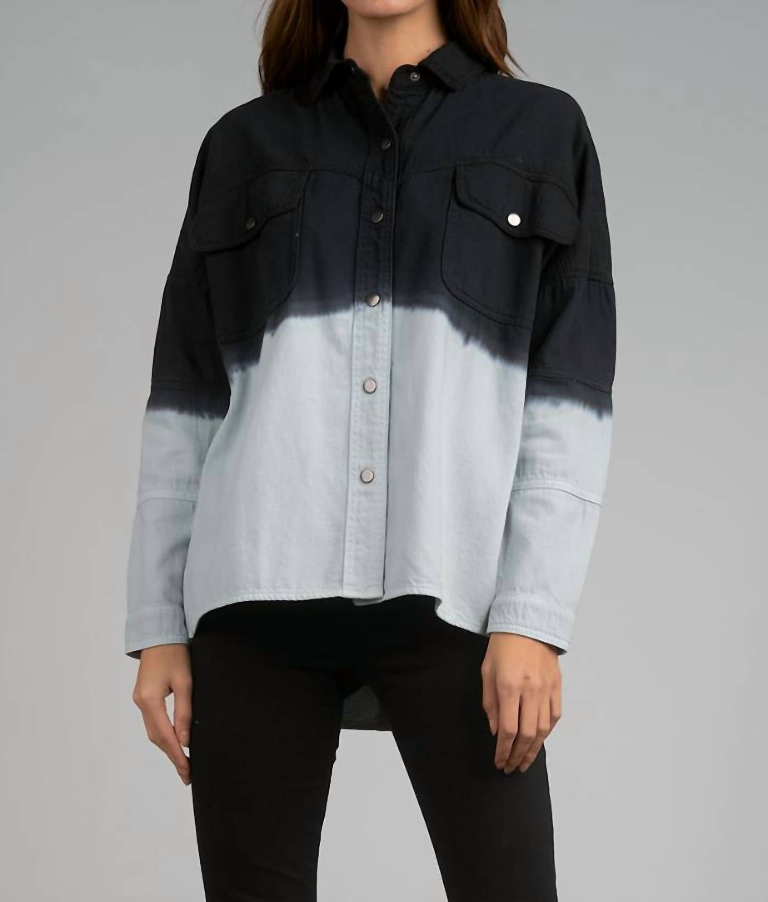 Куртка Rock & Roll с эффектом омбре в черно-сером цвете ELAN
Куртка Rock & Roll с эффектом омбре в черно-сером цвете ELAN