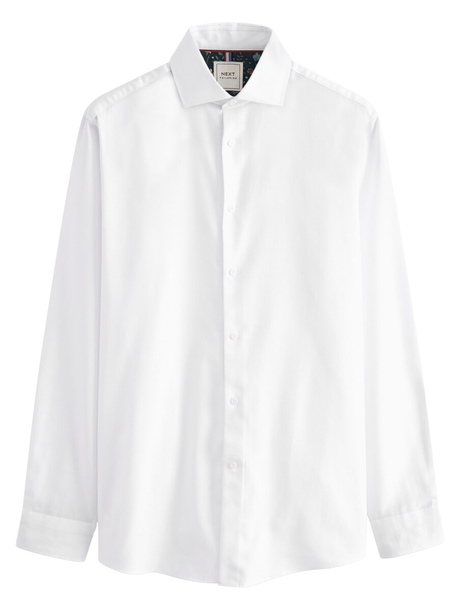 Приталенная рубашка на пуговицах Next, белый 
Приталенная рубашка на пуговицах Next, белый