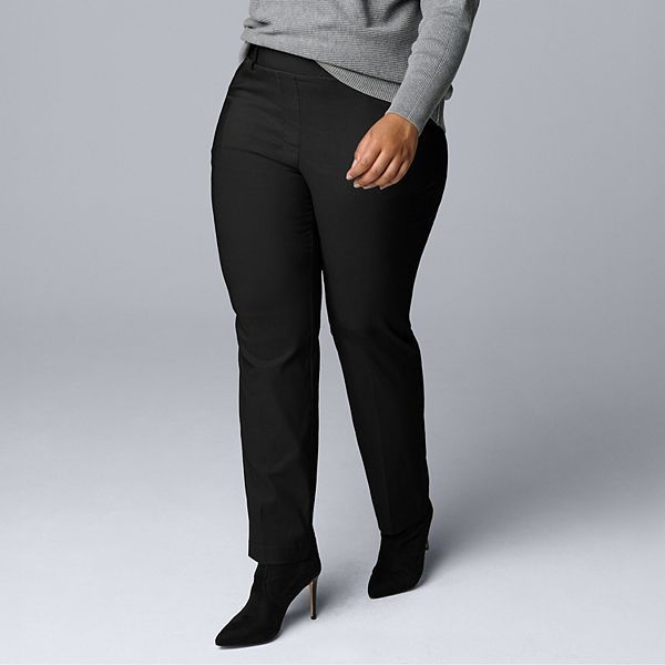 Прямые брюки slim straight с наклонными карманами plus size Simply Vera Vera Wang, Black
Прямые брюки slim straight с наклонными карманами plus size Simply Vera Vera Wang, Black