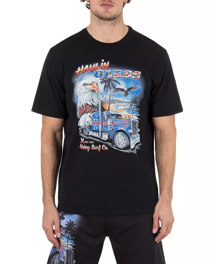 Мужская футболка с коротким рукавом Haulin' Glass Hurley, черный
Мужская футболка с коротким рукавом Haulin' Glass Hurley, черный