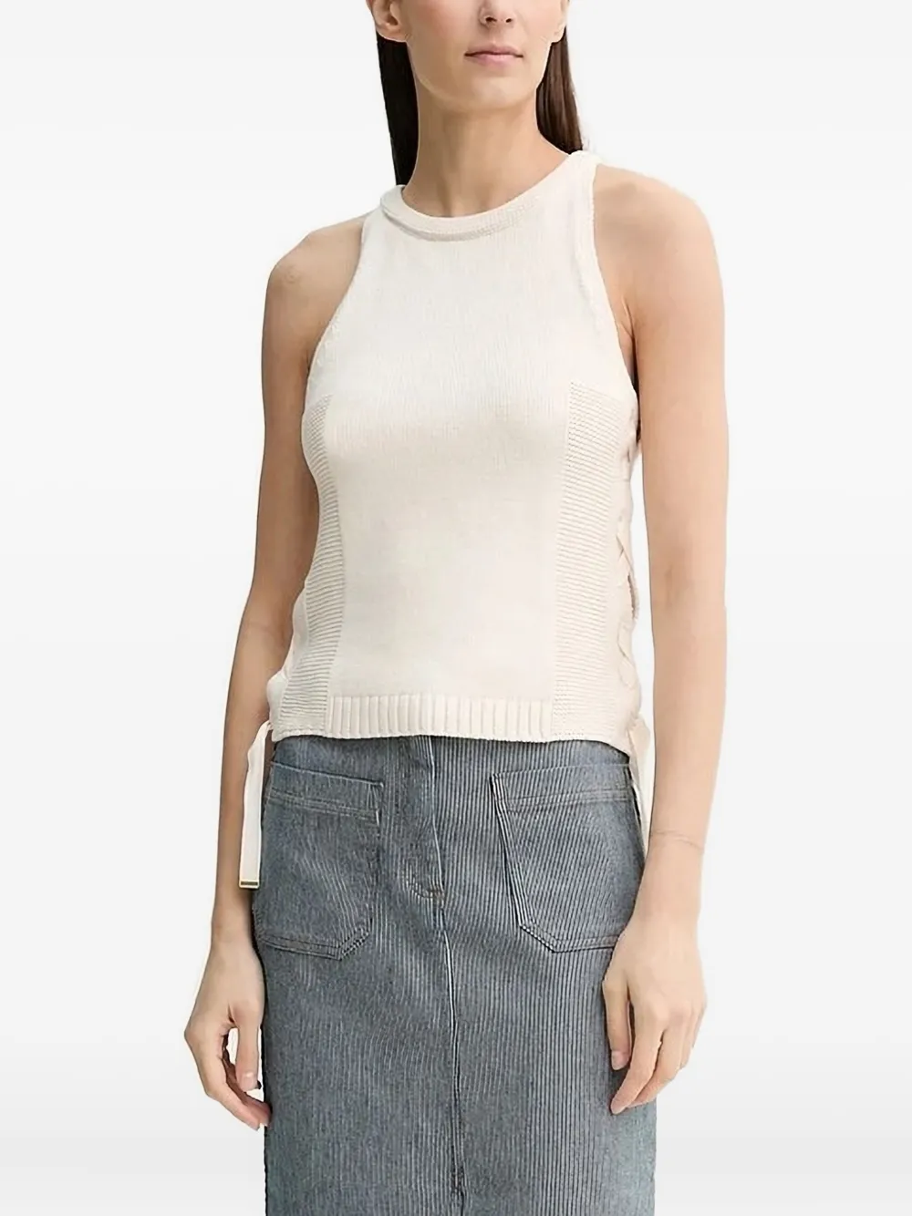 Трикотажный топ со шнуровкой Sessùn, нейтральный
Трикотажный топ со шнуровкой Sessùn, нейтральный