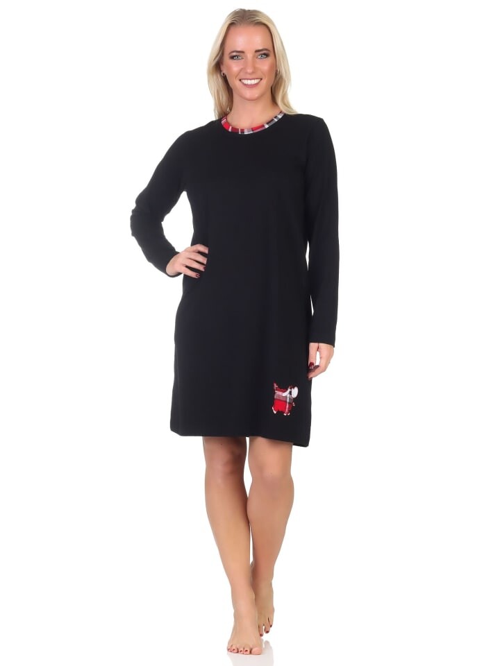 Ночная рубашка NORMANN Langarm Tiermotiv, черный
Ночная рубашка NORMANN Langarm Tiermotiv, черный