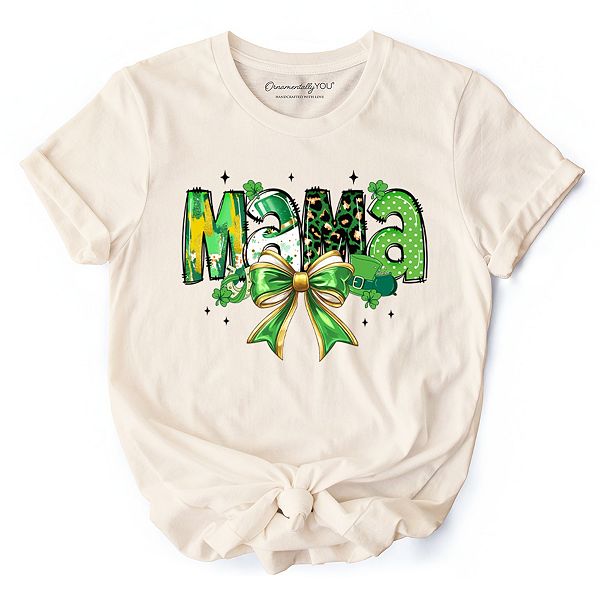 Футболка Coquette mama bow с клевером на день святого Патрика Ornamentallyyou, Natural
Футболка Coquette mama bow с клевером на день святого Патрика Ornamentallyyou, Natural