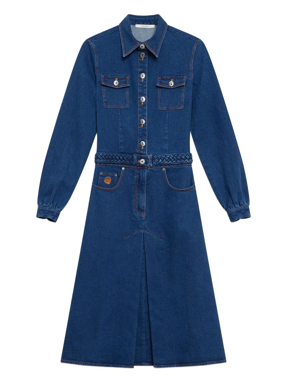 Джинсовое платье миди с поясом Maliparmi, синий
Джинсовое платье миди с поясом Maliparmi, синий