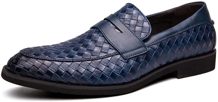 Мужские слипоны Santimon, комфортные и дышащие, с плетеной кожей, классическая прорезь для монеты, формальные и повседневные туфли, синий
Мужские слипоны Santimon, комфортные и дышащие, с плетеной кожей, классическая прорезь для монеты, формальные и повседневные туфли, синий