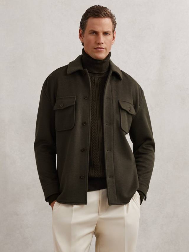 Лиам овершерта из шерстяной смеси Reiss, Khaki Green
Лиам овершерта из шерстяной смеси Reiss, Khaki Green