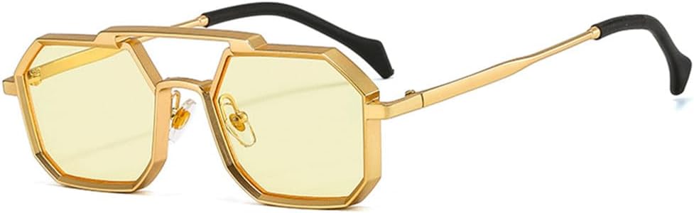 Ретро солнцезащитные очки для женщин и мужчин в стиле панк, многоугольные, модные, металлические, с прозрачными линзами, черные, красные, желтые, стильные, с защитой от УФ-излучения UV400 KTUCN, Gold Yellow
Ретро солнцезащитные очки для женщин и мужчин в стиле панк, многоугольные, модные, металлические, с прозрачными линзами, черные, красные, желтые, стильные, с защитой от УФ-излучения UV400 KTUCN, Gold Yellow