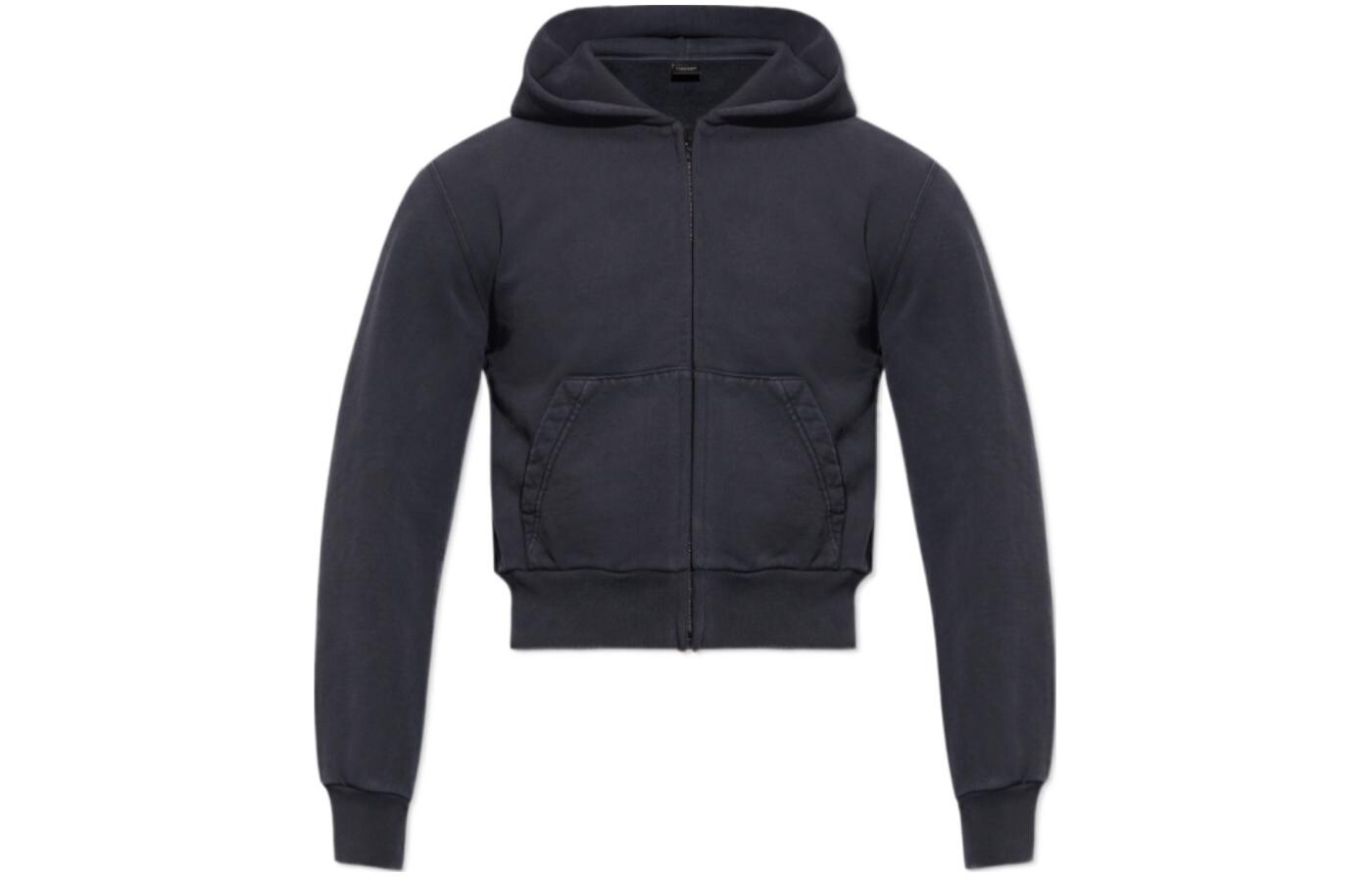 Толстовка мужская Balenciaga короткая, черный 
Толстовка мужская Balenciaga короткая, черный