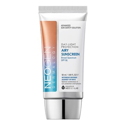 Neogenlab Dermalogy UVa/Uvb Spf50 Защита от дневного света Воздушный солнцезащитный крем эссенционного типа Увлажняющий невесомый солнцезащитный крем 1,69 жидких унций / 50 мл, Neogen Dermalogy 
Neogenlab Dermalogy UVa/Uvb Spf50 Защита от дневного света Воздушный солнцезащитный крем эссенционного типа Увлажняющий невесомый солнцезащитный крем 1,69 жидких унций / 50 мл, Neogen Dermalogy