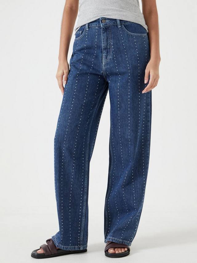 Джинсы из хлопка с полосками из страз HUSH
Джинсы из хлопка с полосками из страз HUSH