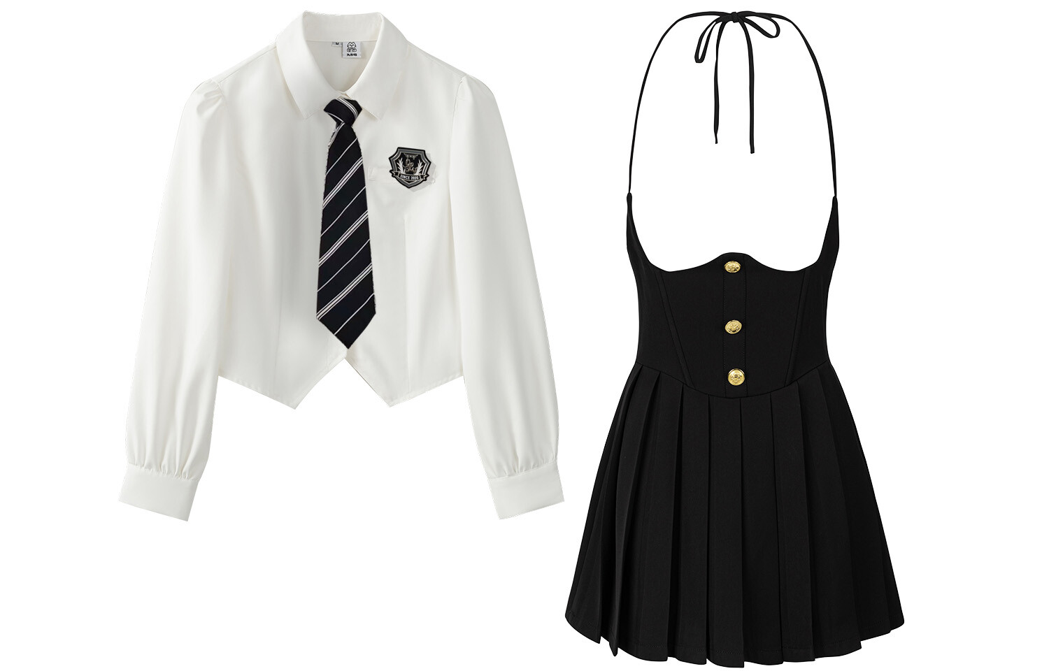 Женский комплект униформы: платье + рубашка + значок + галстук Artno=Jtm-Zzzlyq22
Женский комплект униформы: платье + рубашка + значок + галстук Artno=Jtm-Zzzlyq22