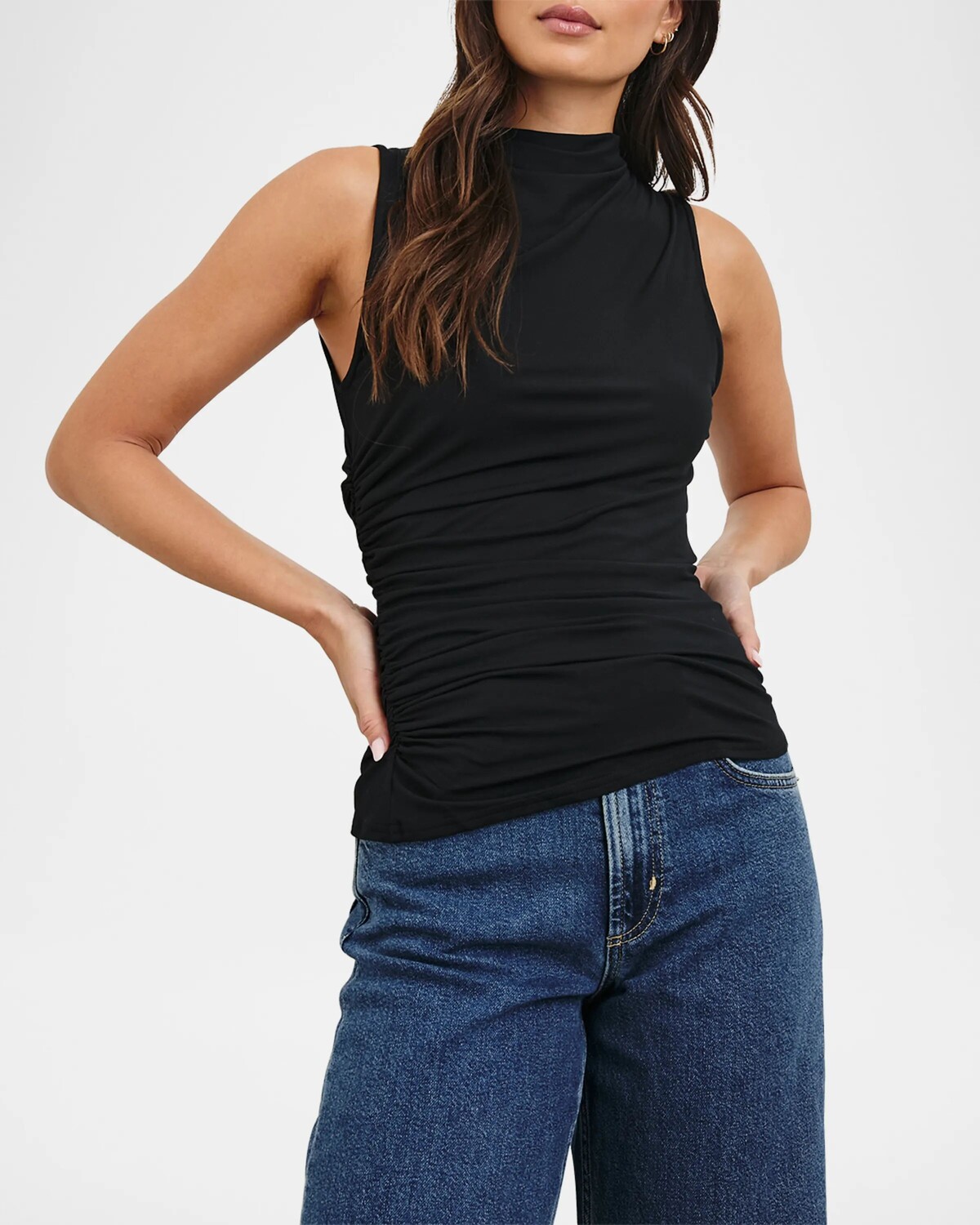 Блузка Christen со сборками и воротником-стойкой Rails, черный
Блузка Christen со сборками и воротником-стойкой Rails, черный