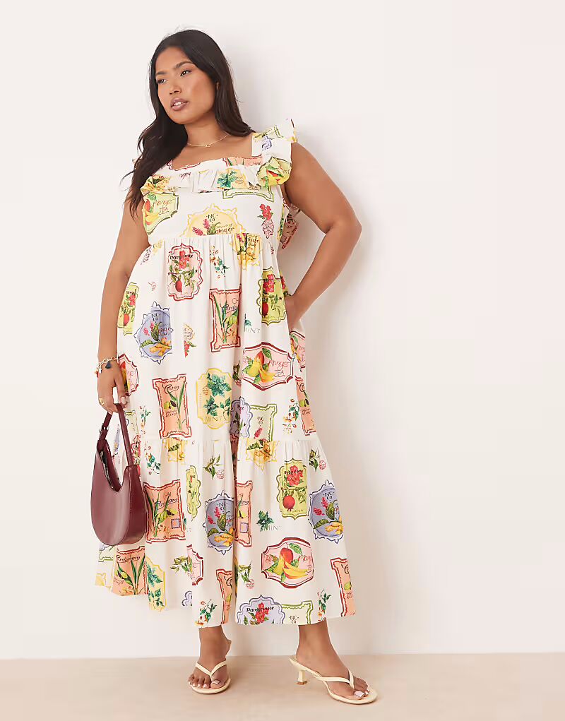 Платье-миди Nobody's Child Plus Cassidy с оборками и фруктовым принтом
Платье-миди Nobody's Child Plus Cassidy с оборками и фруктовым принтом