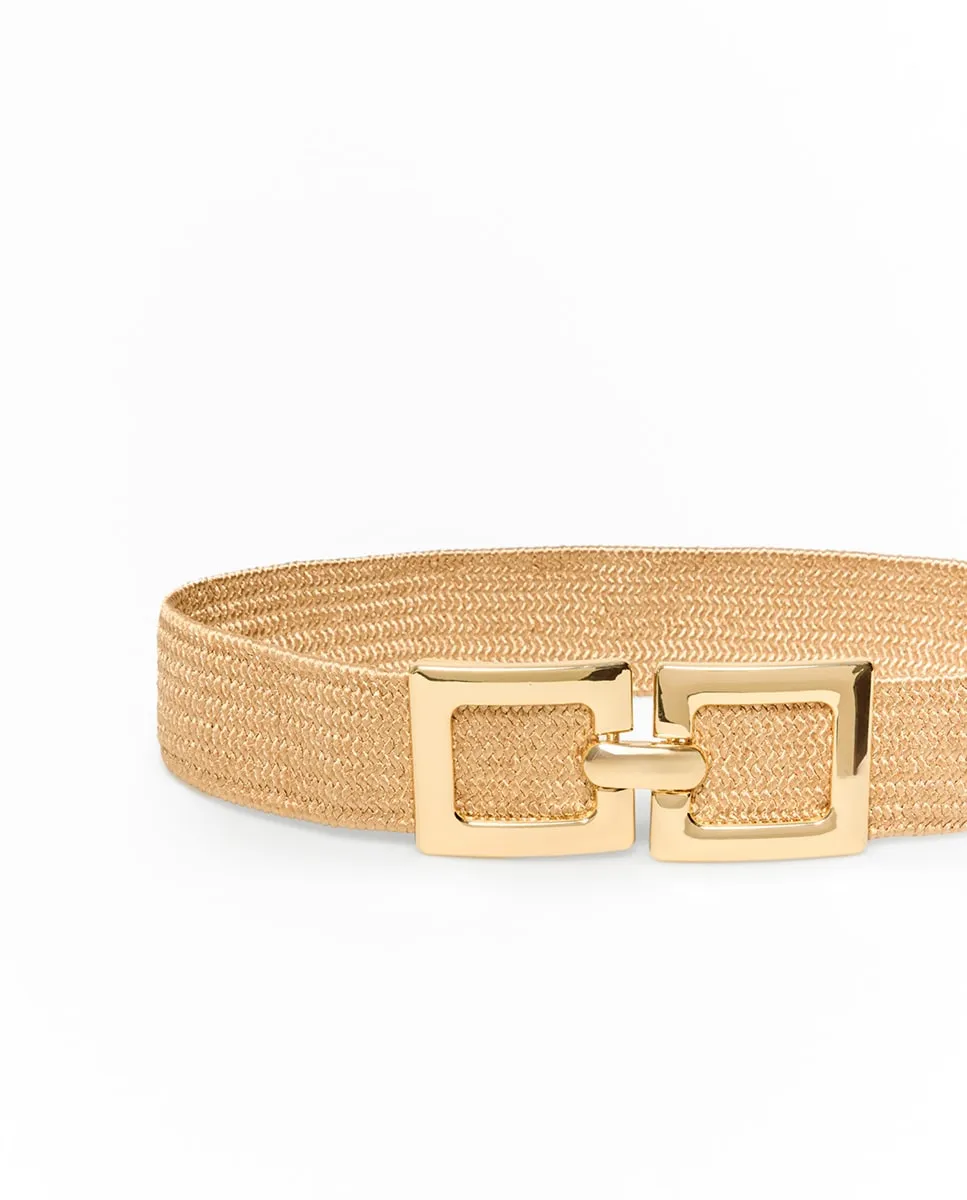 Ремень с прямоугольной накладкой Sfera, бежевый
Ремень с прямоугольной накладкой Sfera, бежевый